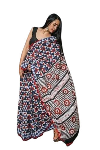 Printed Cotton Mulmul Saree