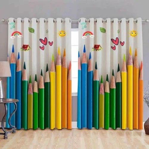 Easy To Clean Polyester Digital Printed Curtains