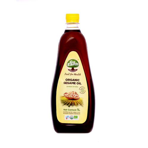 GO EARTH ORGANIC Indian Origin Organic Black Sesame Oil 1 Litre