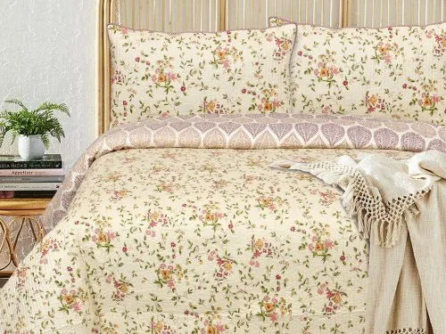 Shrink Resistance Printed Cotton Quilted Bed Cover