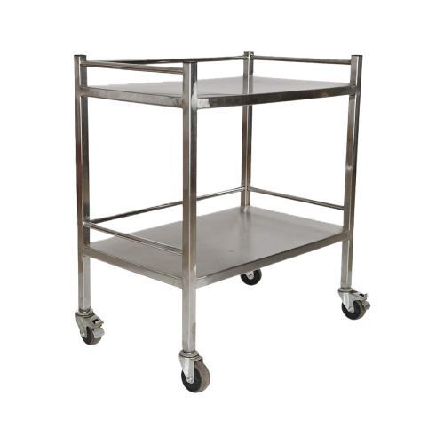 Ssit2rpu Stainless Steel 2 Shelves Instrument Trolley