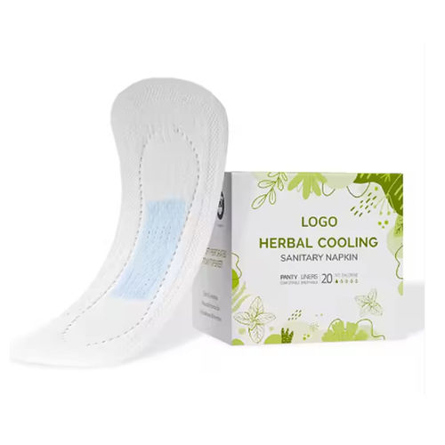 Non Woven Disposable Women Herbal Cooling Sanitary Napkins