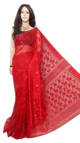 Cotton Silk Soft Dhakai Jamdani Handloom Saree