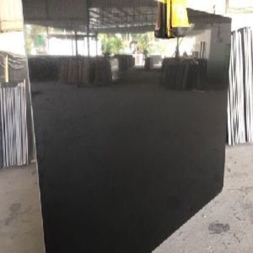 Polished Jet Black Granite Slab for Kitchen Flooring Bath