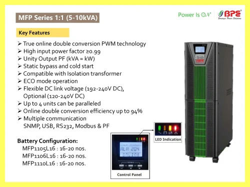 6KVA BPE Online UPS W/T Internal Battery MFP1106B16