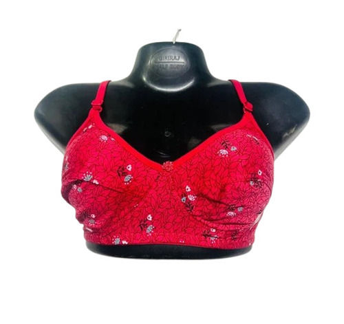 Daily Wear Skin-Friendly Regular Fit Cotton Printed 3/4th Coverage Non-Padded Ladies Bra