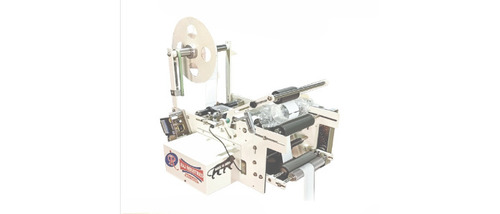 Semi Automatic Sticker Labeling Machine - Industrial Grade, Corrosion Resistant, Rust Free, Electric Drive | High Performance, Low Noise, Efficient PLC Control, White Color