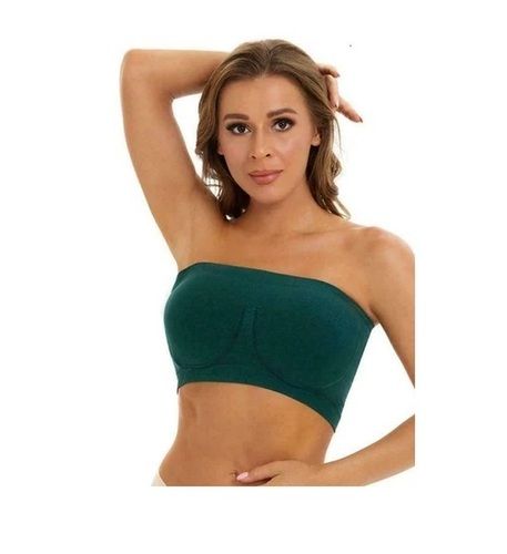 Regular Fit Skin Friendly Cotton Plain 3/4th Coverage Padded Ladies Strapless Bra