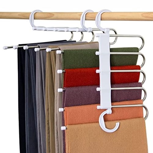 Multilayer Design 5 in 1 Premium Stainless Steel Clothes Hanger