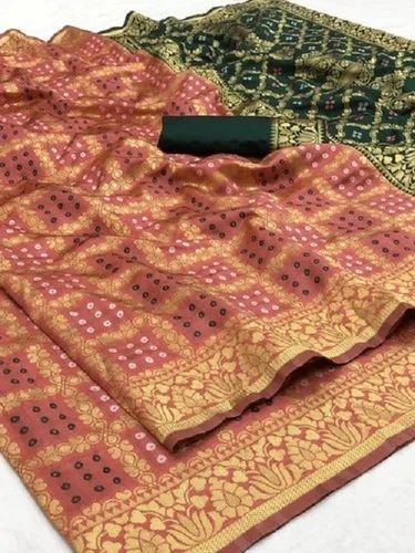 Bandhani Silk Saree For Party Wear