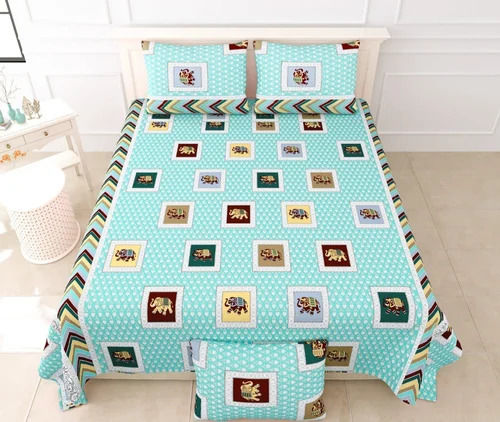 Cotton Printed King Size Bed Sheet