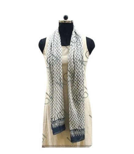 Light Weighted Rectangular Skin-Friendly Breathable Printed Cotton Stoles for Ladies