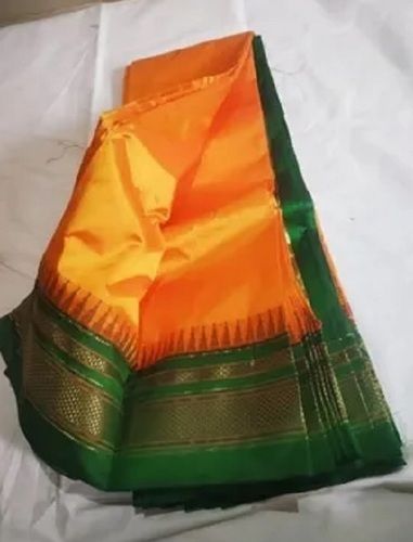 Plain Silk Gadwal saree