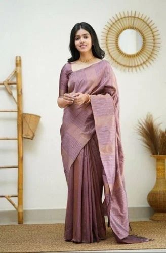 Plain Weaving Saree For daily wear