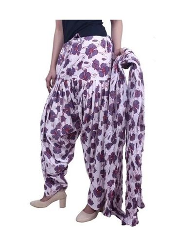 Casual Wear Regular Fit Breathable Cotton Printed Readymade Ladies Patiala Salwar