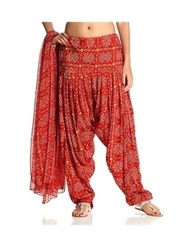 Casual Wear Regular Fit Breathable Cotton Printed Readymade Ladies Patiala Salwar