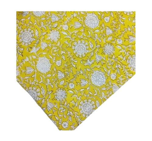 Yellow Printed Cotton Fabrics