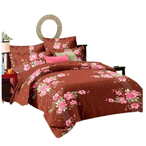 3D Double Floral Printed Bedsheet With 2 Pillow Covers