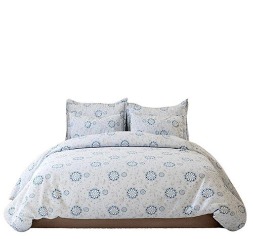 Anti Shrink Glace Cotton Printed Double Bedsheets