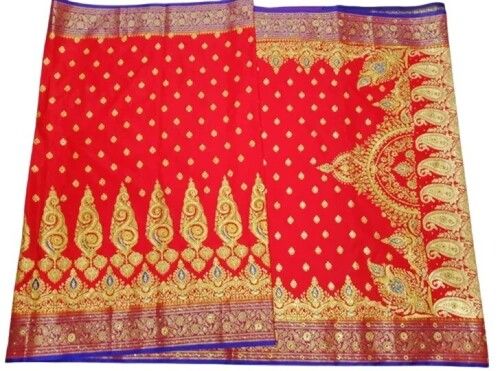 Banarasi Embroidery Satin Silk Saree