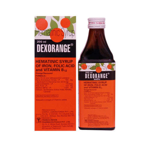 Dexorange Syrup, 200 ML Packaging Size