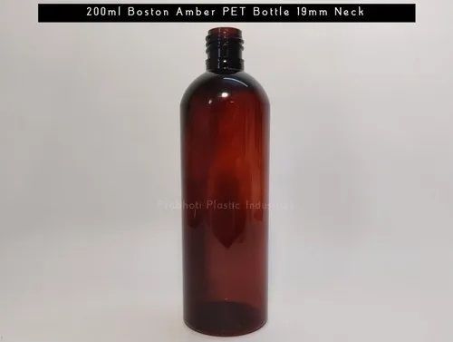 200ml Amber Boston Round Bottle for Hair Oil