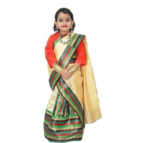 Bihu Mekhla Chador Fancy Dress Saree - Pattern: Printed