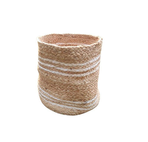 Brown Natural Jute Planter Basket