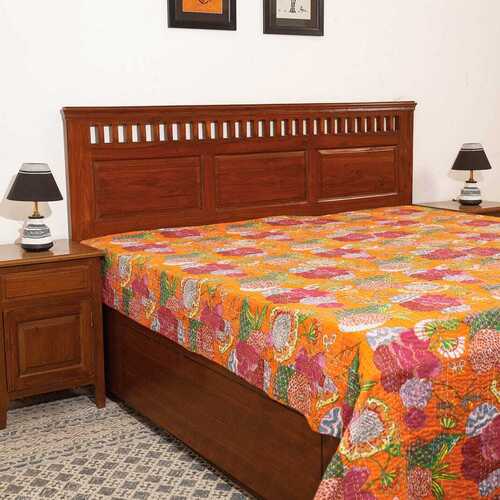 Multi-Color Cotton Printed Double Bedsheet