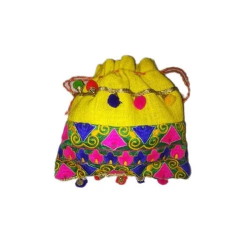 Handmade Jute Embroidered Potli Bag