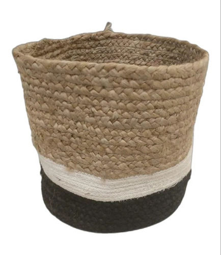 Round Handmade Jute Rope Weaved Basket