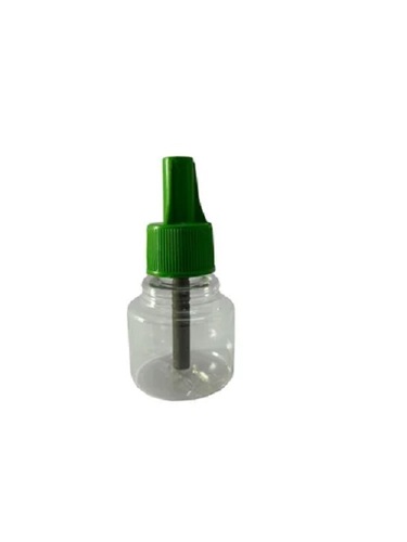 Transparent Mosquitoes Empty Bottle With Green Cap