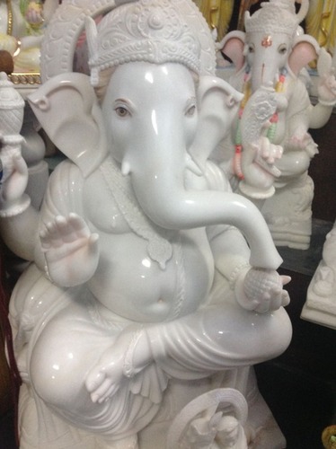 White Marble Ganesha Statue