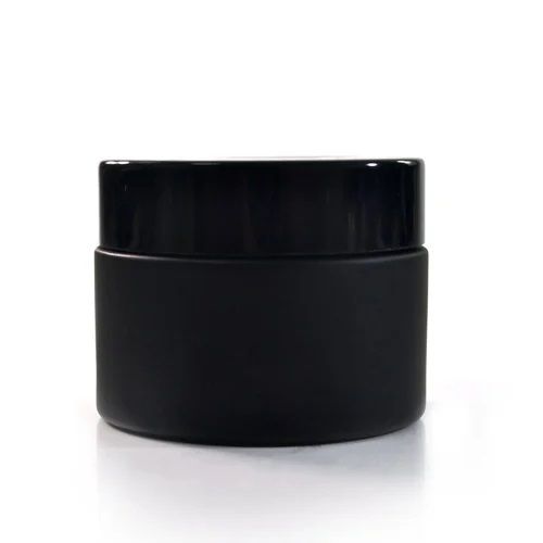 Plain Black Cosmetic Cream Jar