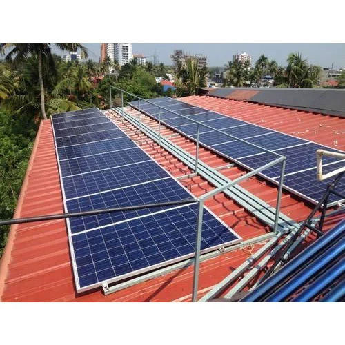 Roof Mounted Weather and Water Resistant High Efficiency Solar Power System