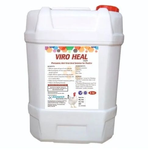 Viro Heal Liquid Poultry Feed Supplement 5 Ltr Can Pack