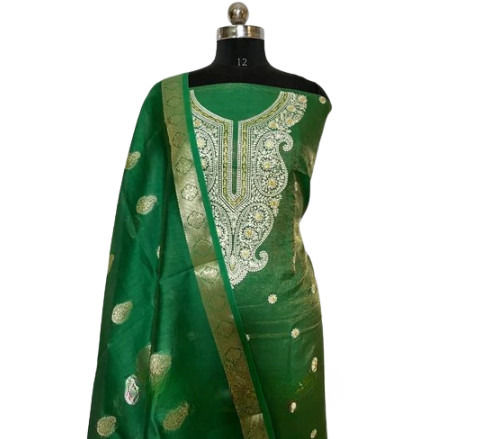 Embroidered Banarasi Tissue Suits