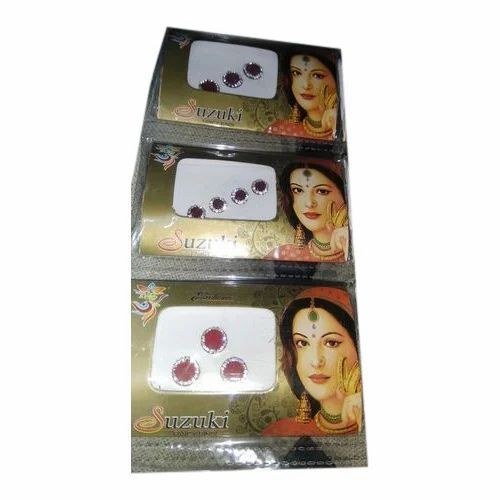 Round Shape Skin-Friendly Waterproof Plain Adhesive Ladies Bridal Bindi For Any Occasion