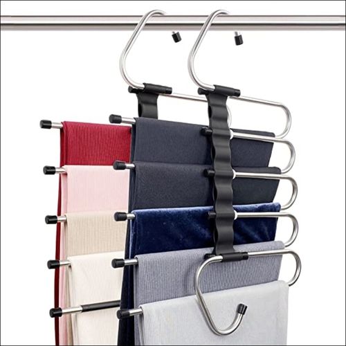 Stainless Steel 5 In 1 Multifunctional Clothes Hanger For Closet