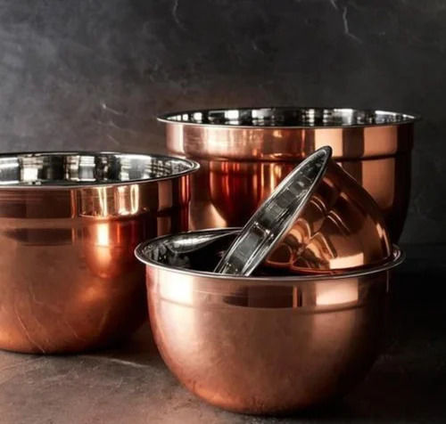 Dishwasher Safe Copper Mixing Bowl Set