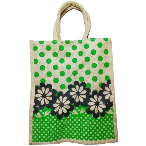 Multi Color Eco Friendly Designer Print Jute Bag