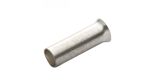 Non-Insulated Cord End Terminals - New Model CN500018, Polished Silver Finish for Electronic and Industrial Use