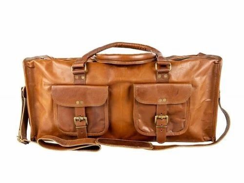 Leather Duffel Travel Bag