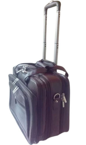 Leather Laptop Trolley Bag