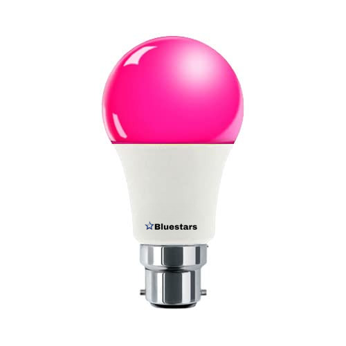 Pink LED Light Bulb - Aluminium, 10x12x10 cm, B22 Base | 9 Watt Energy-Saving, Cool Daylight 5000K-6500K, Save Up to 85% on Light Bills