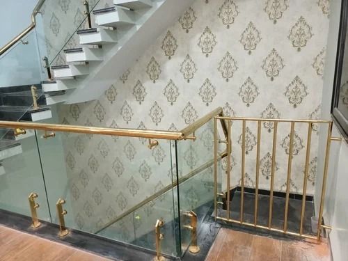 Polished Finish Corrosion Resistant Steel Staircase Railings for Safety Purposes