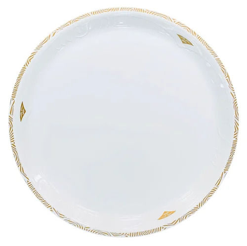 Eco Friendly Round Shape White Plastic Plates