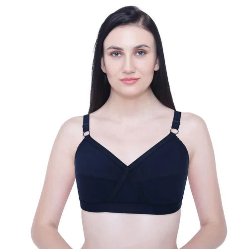 Daily Wear Skin-Friendly Regular Fit 3/4th Coverage Plain Lycra Ladies Non-Padded Bra