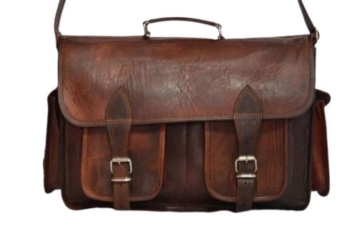 Vintage Leather Messenger Brown Bag