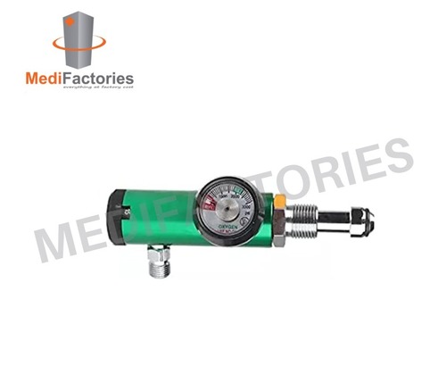 Oxygen Regulator Flowmeter with Humidifier Bottle and Spanner - Portable Design, Compatible with B&D Type Cylinders, Precise Oxygen Flow Control and Durable for Hospital Use